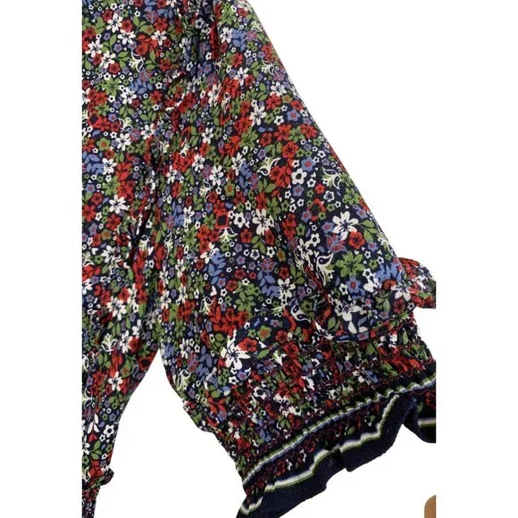 Max Studio Womens Floral Smock Granny Maxi Dress Size M Ditsy 8048 NWT Tiered - Picture 12 of 13